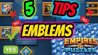 5 Important Tips for Emblems in Empires and Puzzles