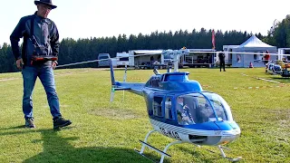 HUGE MODEL RC BELL-206 JETRANGER / SCALE 1:3 MODEL TURBINE HELICOPTER / FLIGHT DEMONSTRATION !!!