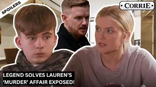 Coronation Street legend ‘solves’ Lauren’s ‘murder’ as affair is ‘exposed’ in new spoiler videos
