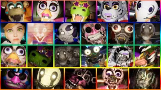 FNAF SECURITY BREACH ALL JUMPSCARES FAST MOTION