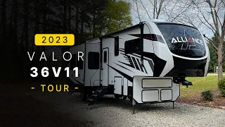 RV Rundown | 2023 Alliance Valor 36V11 Full Time Luxury Toy Hauler Camper w/ 11' Garage Southern RV