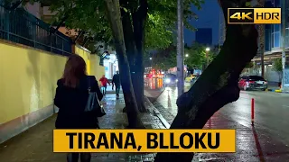 Tirana, Albania Walking Tour, Blloku-Bulevardi Deshmorët e Kombit, City Sounds Ambience ASMR 4K-HDR