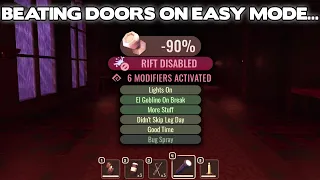 Beating DOORS on EASY Mode... [ALL GOOD MODIFIERS]