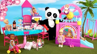 Barbie & Ken Family Birthday Party Bounce House Fun Story