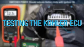 Testing the KOHLER EFI ECU