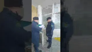Г Атырау в Акимат приехала  полиция