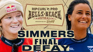 Caitlin Simmers vs Johanne Defay | Rip Curl Pro Bells Beach pres by Bonsoy 2024 - Final Heat Replay