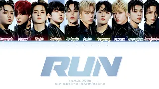 TREASURE (트레저) — ‘RUN’ Color-Coded Lyrics | Spoiler (Han/Rom/Eng)