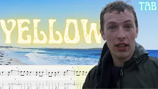 Coldplay - Yellow BASS COVER  + SCORE