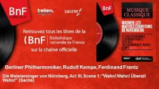 Berliner Philharmoniker, Rudolf Kempe, Ferdinand Frantz - Die Meistersinger von Nürnberg