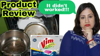 Vim Matic All In One Dishwasher Tablets Review Video | Intensive Cycle | It didn't worked!! In Hindi