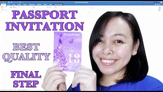 FINAL STEP IN MAKING THE BEST QUALITY PASSPORT INVITATION | BIRTHDAY, DEBUT, WEDDING | Cassy Soriano