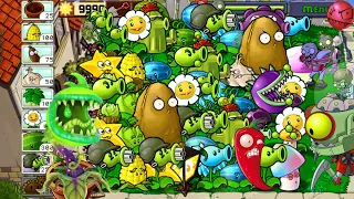 Giant All Plants Vs Zombies Gameplay Survival Day | Plants Vs Zombies Hack version android Ep 64