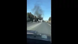 Пожар на трассе