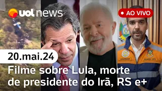 UOL News 1ª Edição com Fabíola Cidral, Tales Faria, Jamil Chade | PROGRAMA COMPLETO | 20/05/2024