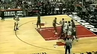 Dennis Rodman (9pts/19rebs/11offensive/5asts) vs. Sonics (1996 Finals)