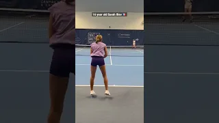 Clean striking from Sarah Iliev 🔥 (16 year old | The best tennis player born in 2006 in 🇫🇷)