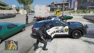 [GTA-NVE-4K]POLICE OFFICER PATROL IN LOS SANTOS[LSPDFR0.4.9]