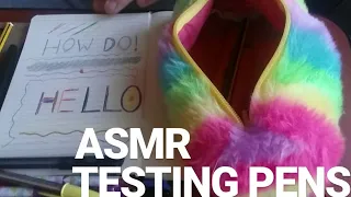 ASMR STATIONARY/PENCIL CASE SOUNDS/TESTING PENS (NO TALKING)