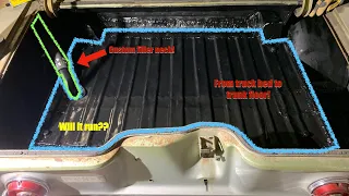 How to make a trunk floor out of a truck bed! (1969 Chevy Corvair/s10 chassis swap Part 11)