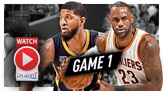 LeBron James vs Paul George Game 1 Duel Highlights (2017 Playoffs) Pacers vs Cavaliers - EPIC!