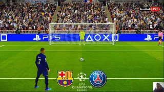 PSG vs Barcelona - Penalty Shootout | Quarter Final UEFA Champions League 2024 | PES