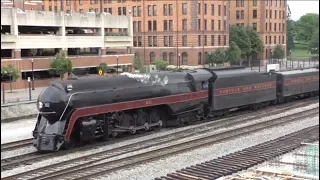 Norfolk Western 611 steams out of Roanoke