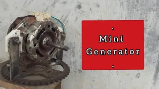 I TURN WASHING MACHINE MOTOR INTO MINI GENERATOR