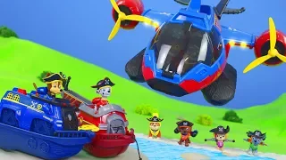PAW Patrol: Piraten Spielzeugautos von Chase, Ryder, Feuerwehrmann Marshall, Skye & Rubble