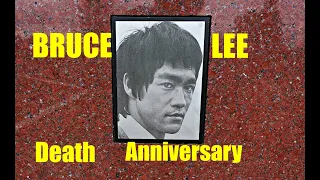 Bruce Lee 48th Anniversary of his death, July 20, 2021, Lakeview Cemetery, Seattle, Washington.