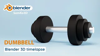 Blender 3D Icon Modeling - Create Dumbbell - Blender Tutorial