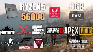 Ryzen 5 5600G Vega 7 : Test in 15 Games With 8GB RAM in 2022