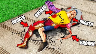 Breaking EVERY BONE as EVERYTHING in GTA 5!