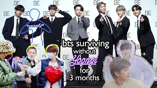 BTS when yoongi was absent for 3 months!