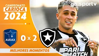 AUDAX 0 X 2 BOTAFOGO | MELHORES MOMENTOS | CAMPEONATO CARIOCA 2024 | ge.globo