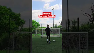 How To Do Top-Spin Free Kick Tutorial #shorts