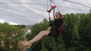 Зиплайн на Воробьевых горах скайпарк Zipline Moscow Skypark