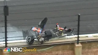 Chris Windom goes for a ride during Indy Lights crash | Motorsports on NBC