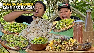 ULAM sa CARINDERIA na "JUMBO Boneless BANGUS na May Toppings!" Subukan natin sa BACKYARD!