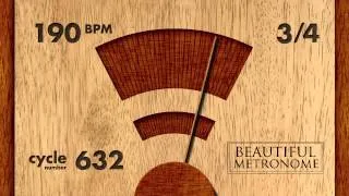 190 BPM 3/4 Wood Metronome HD