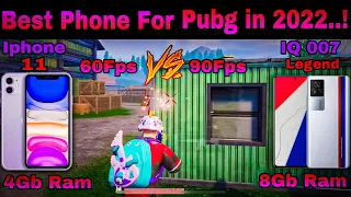 iPhone 11 60fps Vs iQ 007 Legend 90fps PUBG COMPARISON🔥|| TDM M416 ONLY | Who Will Win?