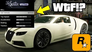 GTA 5 - Rockstar Is CHANGING CAR SELLING Values! WTF!?