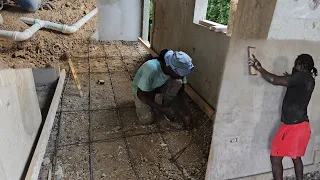 house update | preparing the flooring for casting