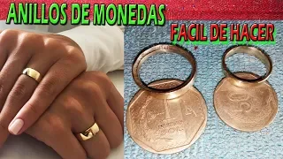 COMO HACER UN ANILLO DE MONEDA PASO A PASO - ANILLOS CASERAS FÁCIL