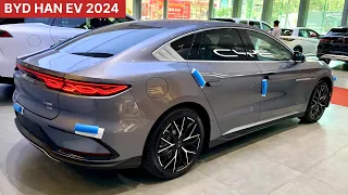 First Look! 2024 BYD HAN EV Sedan - Exterior and Interior Walk-around