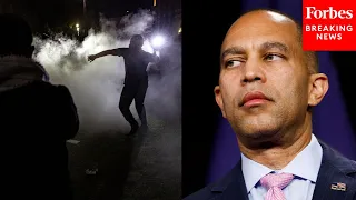 BREAKING: Hakeem Jeffries Asked About Pro-Palestinian Protests At Columbia, UCLA At Press Briefing