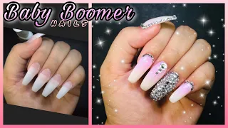 HOW TO: DIY BABY BOOMER NAILS USING DIP POWDER! Nail Tutorial