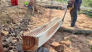 Skill in making boards using a chainsaw