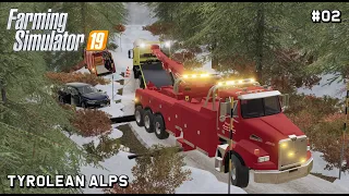 Rescuing Crashed Car | Rescuing in Alps | Tyrolean Alps | Farming Simulator 19 | Episode 02