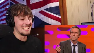 American Reacts to Hugh Laurie on Graham Norton